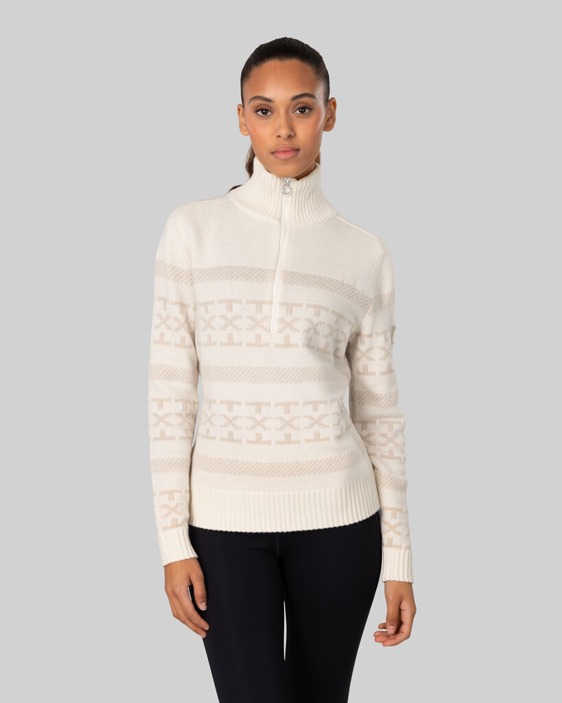 Johaug - Dalsbygda Woolmix Halfzip Sweater - tofu white