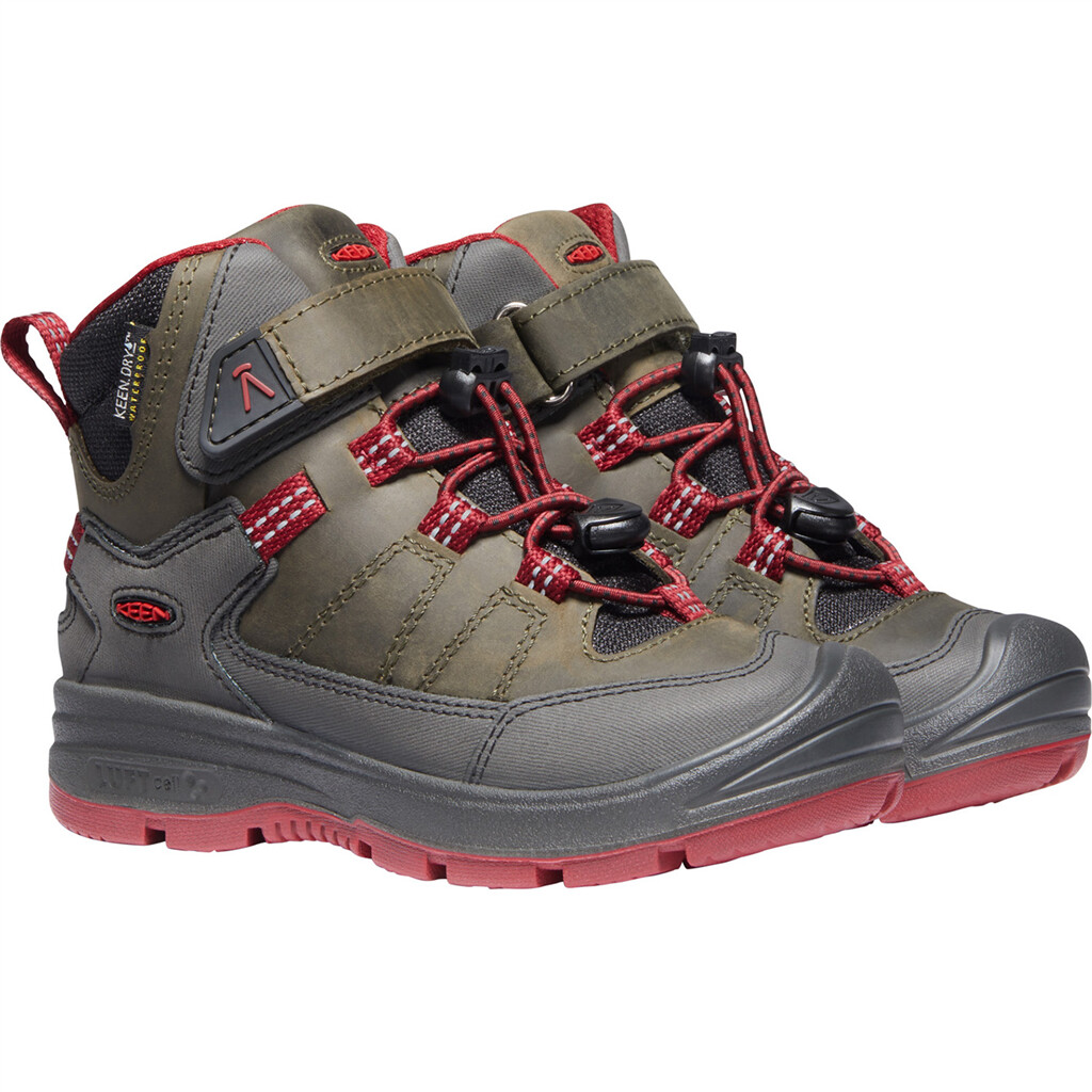 KEEN - C Redwood Mid WP - steel grey/red dahlia