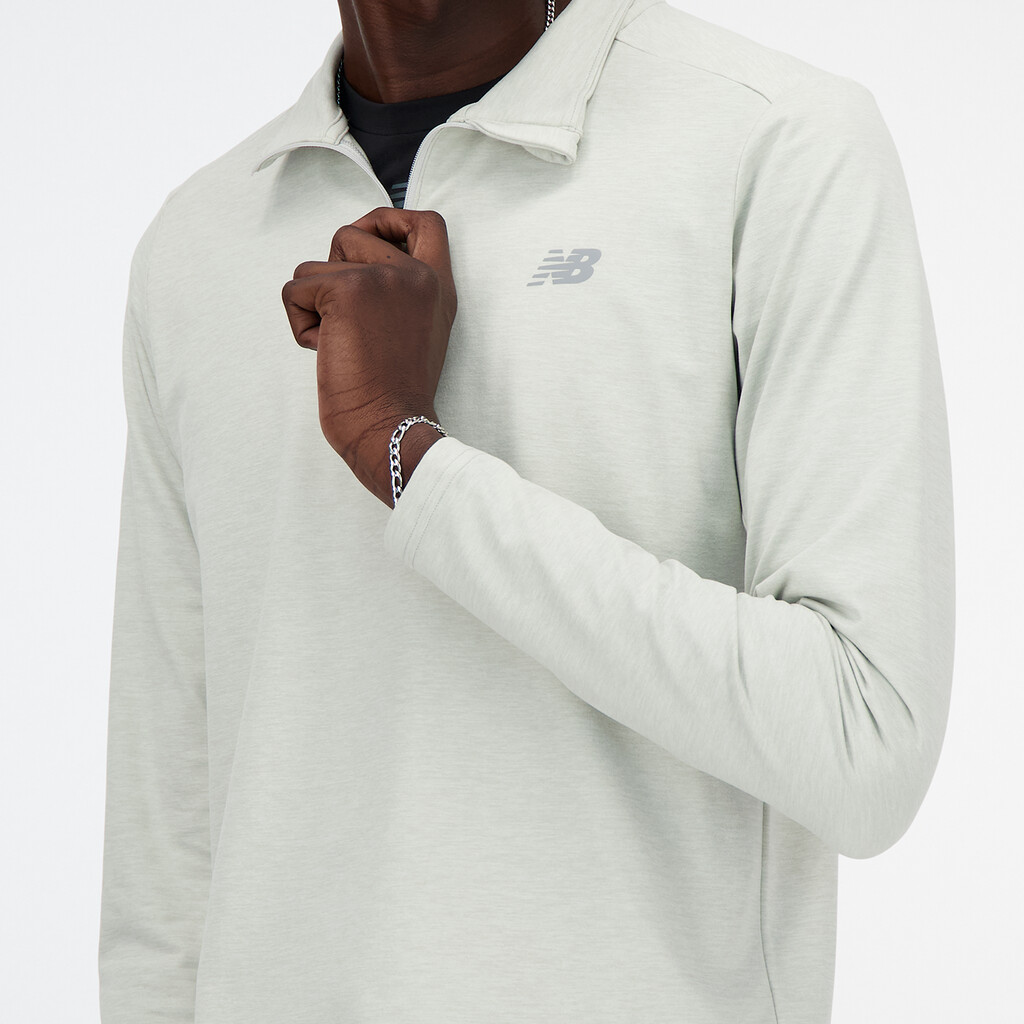 New Balance - Space Dye 1/4 Zip - athletic grey