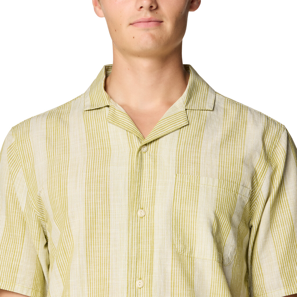 Mountain Hardwear - M Cottonwood™ Camp Lite Short Sleeve Shirt - moon moss strata stripe 354