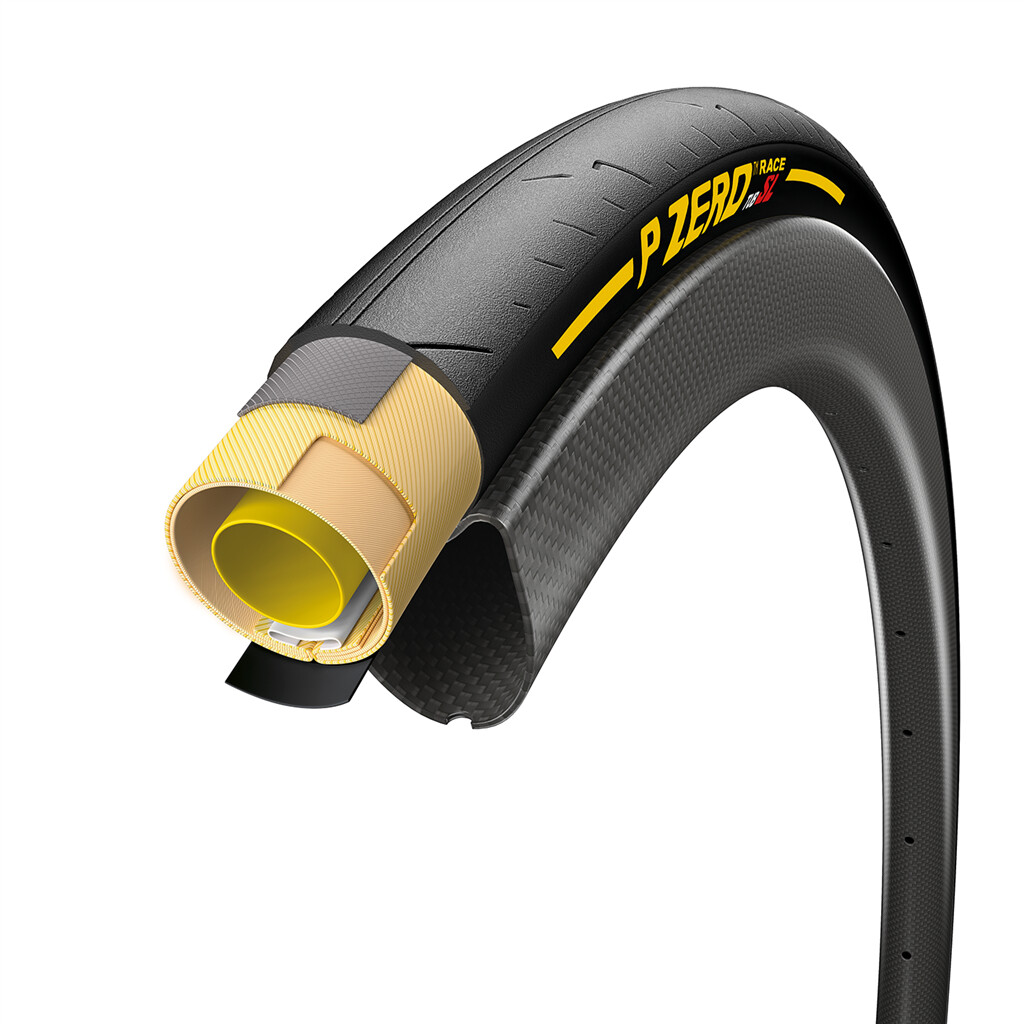 Pirelli - P Zero Velo Race SL Tubular Collé - black/yellow