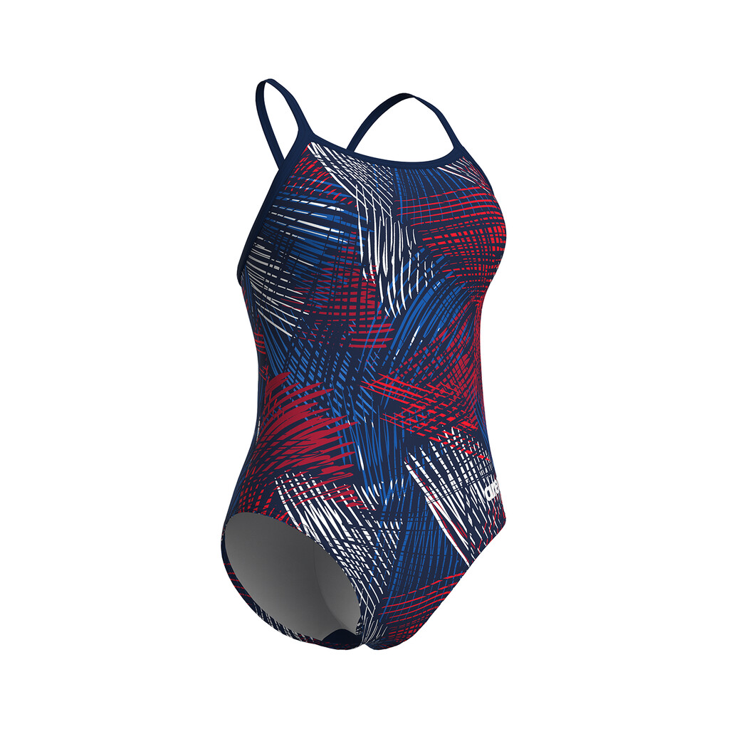 Arena - W Arena Team Energy Swimsuit Lightdrop Back - navy/team redwhiteblue