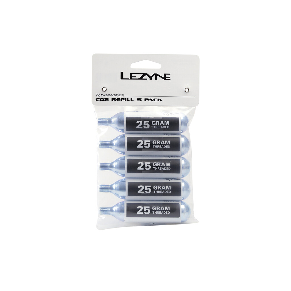 Lezyne - 25G CO2 - 5 Pack - silver