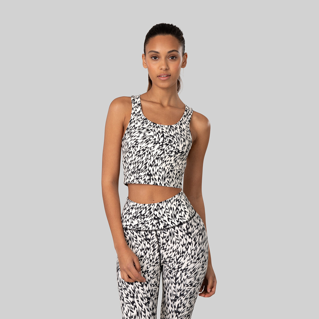 Johaug - Elevated Performance Top - tofu white/black print