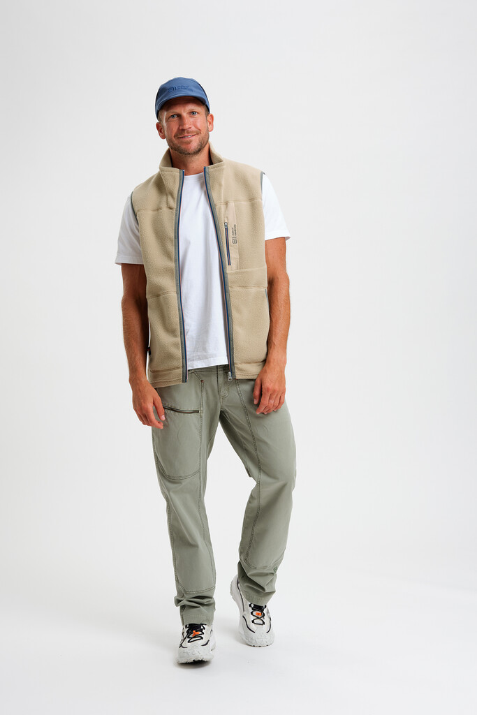 Elevenate - M Canyon Pile Fleece Vest  - Safari