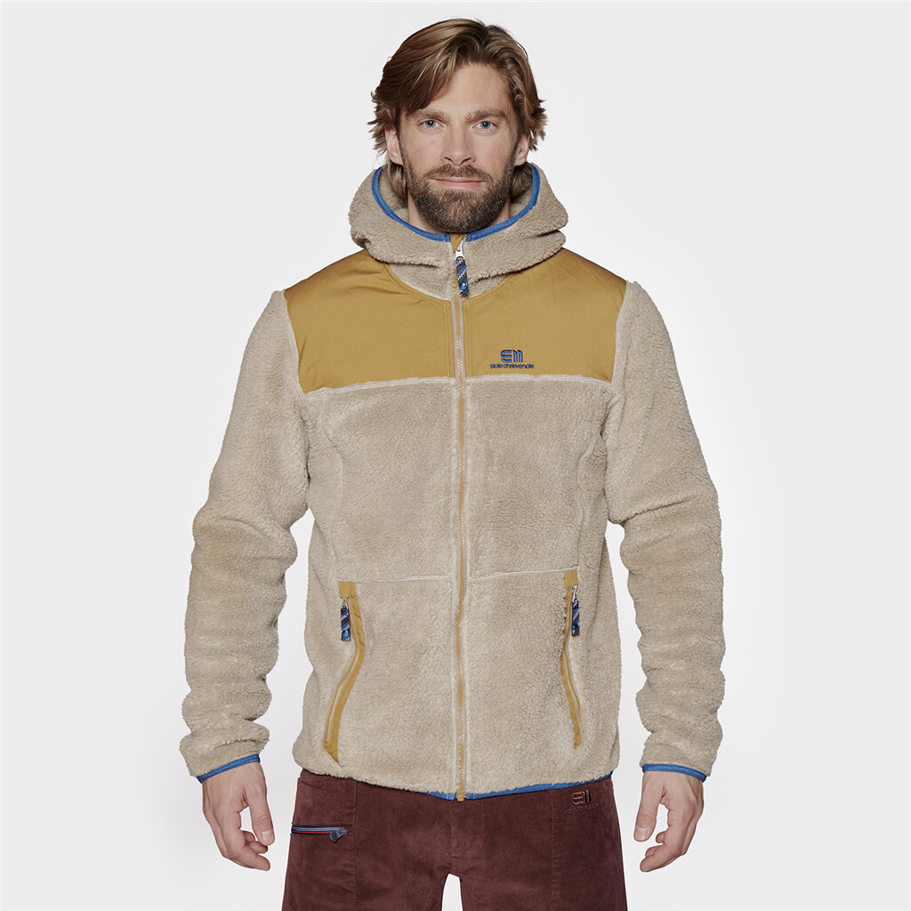 Elevenate - M Glacier Pile Hood - vintage khaki