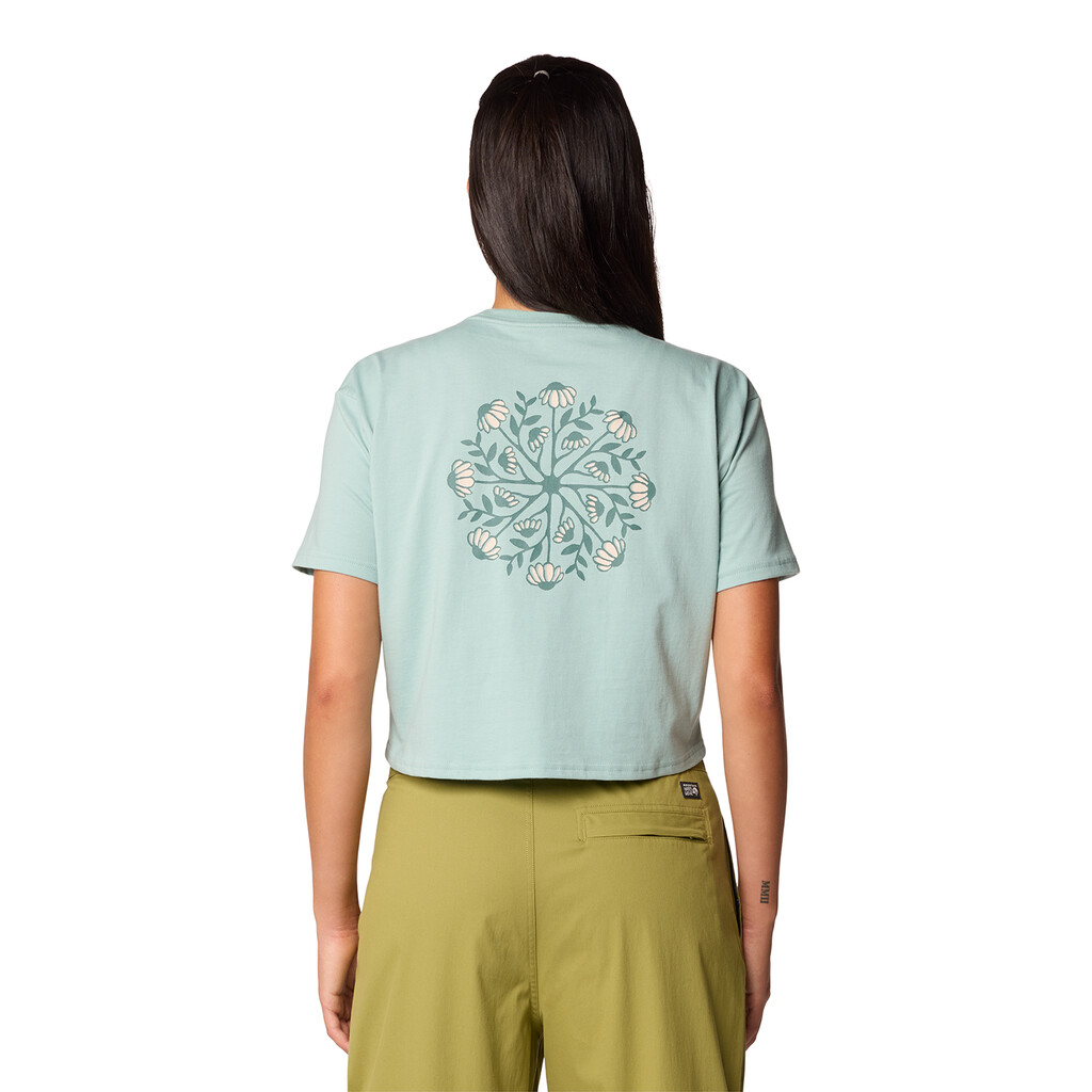 Mountain Hardwear - W Seek Floral Boxy Crop Short Sleeve - mineral spring 334