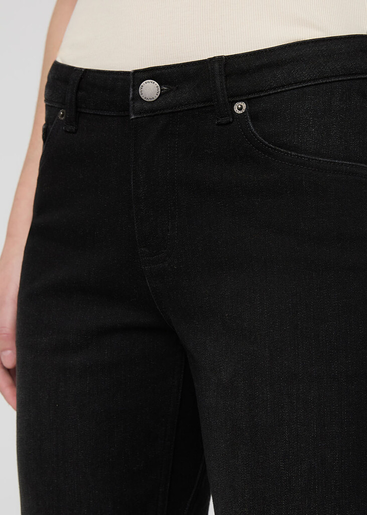 DU/ER - W Tech Fleece Denim Girlfriend Jean - Wash Black - wash black / grey