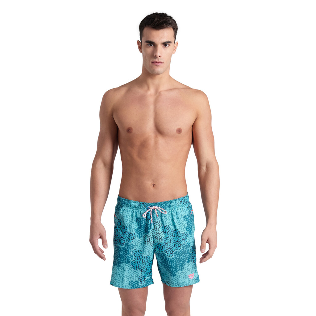 Arena - M Beach Boxer Allover Printed Pro_File - water multi/fluo red