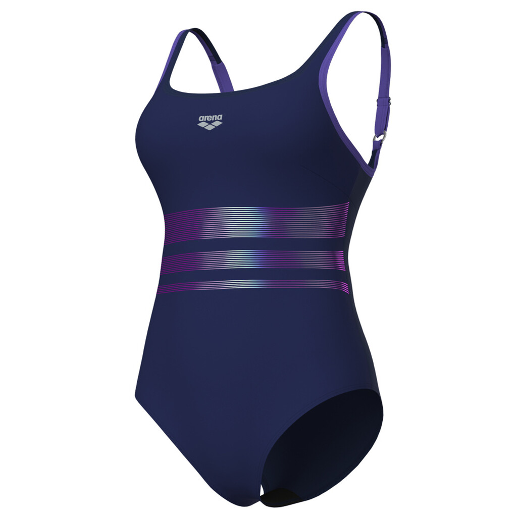 Arena - W Arena Swimsuit Rosa Wing Back C Cup - navy/navy/violet