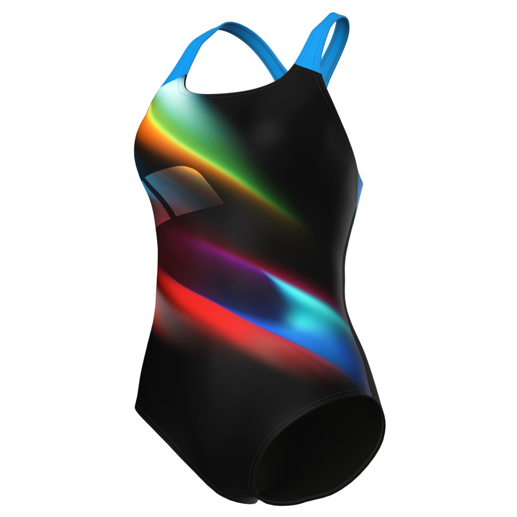 Arena - W Arena Diagonals Swimsuit Swim Pro Back - black/turquoise