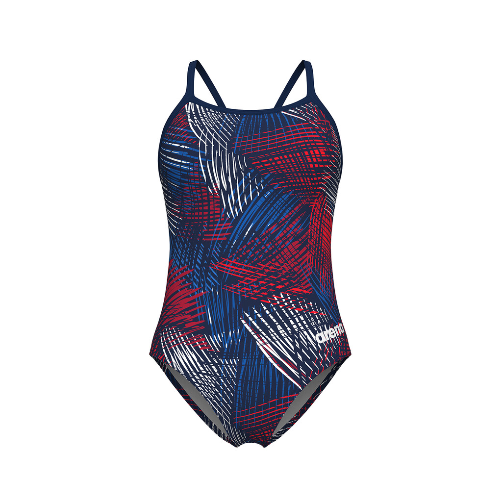 Arena - W Arena Team Energy Swimsuit Lightdrop Back - navy/team redwhiteblue