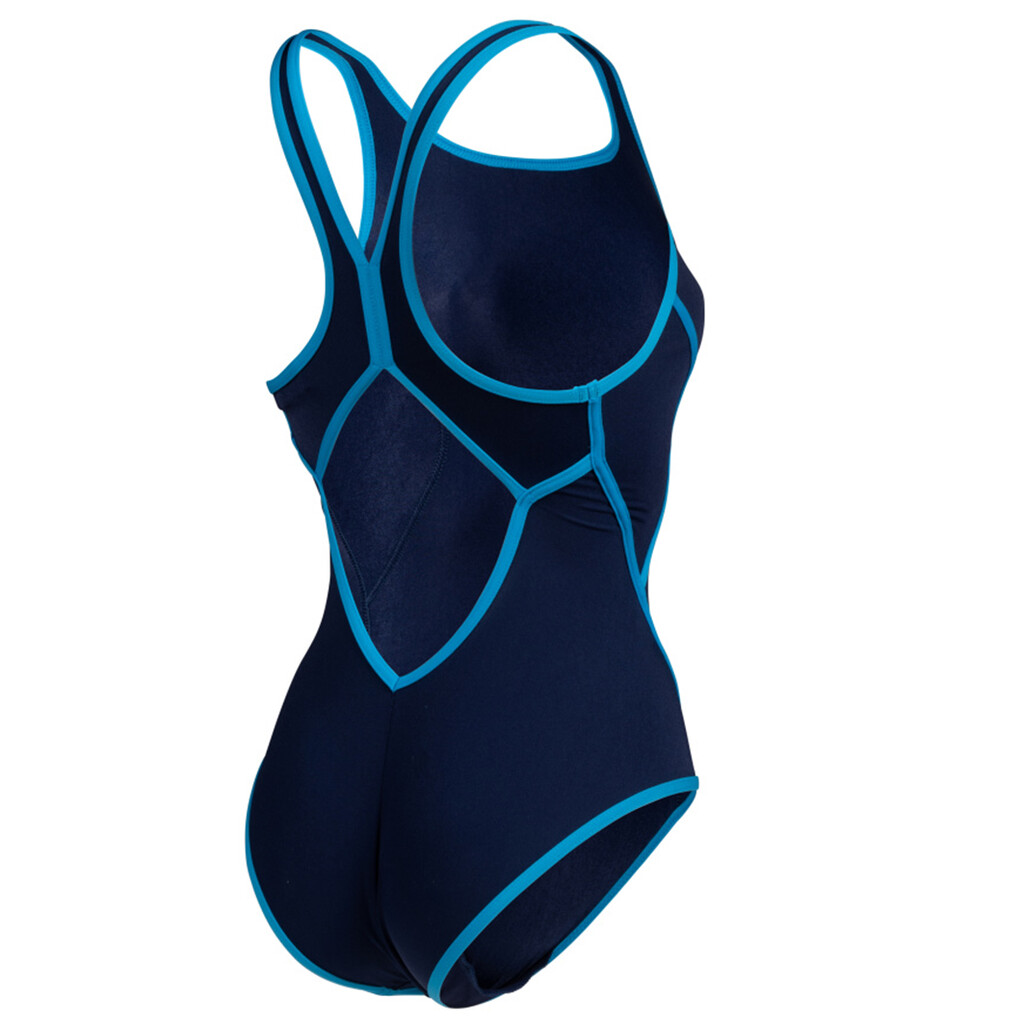 Arena - W Arena Pro_File Swimsuit V Back - navy/turquoise