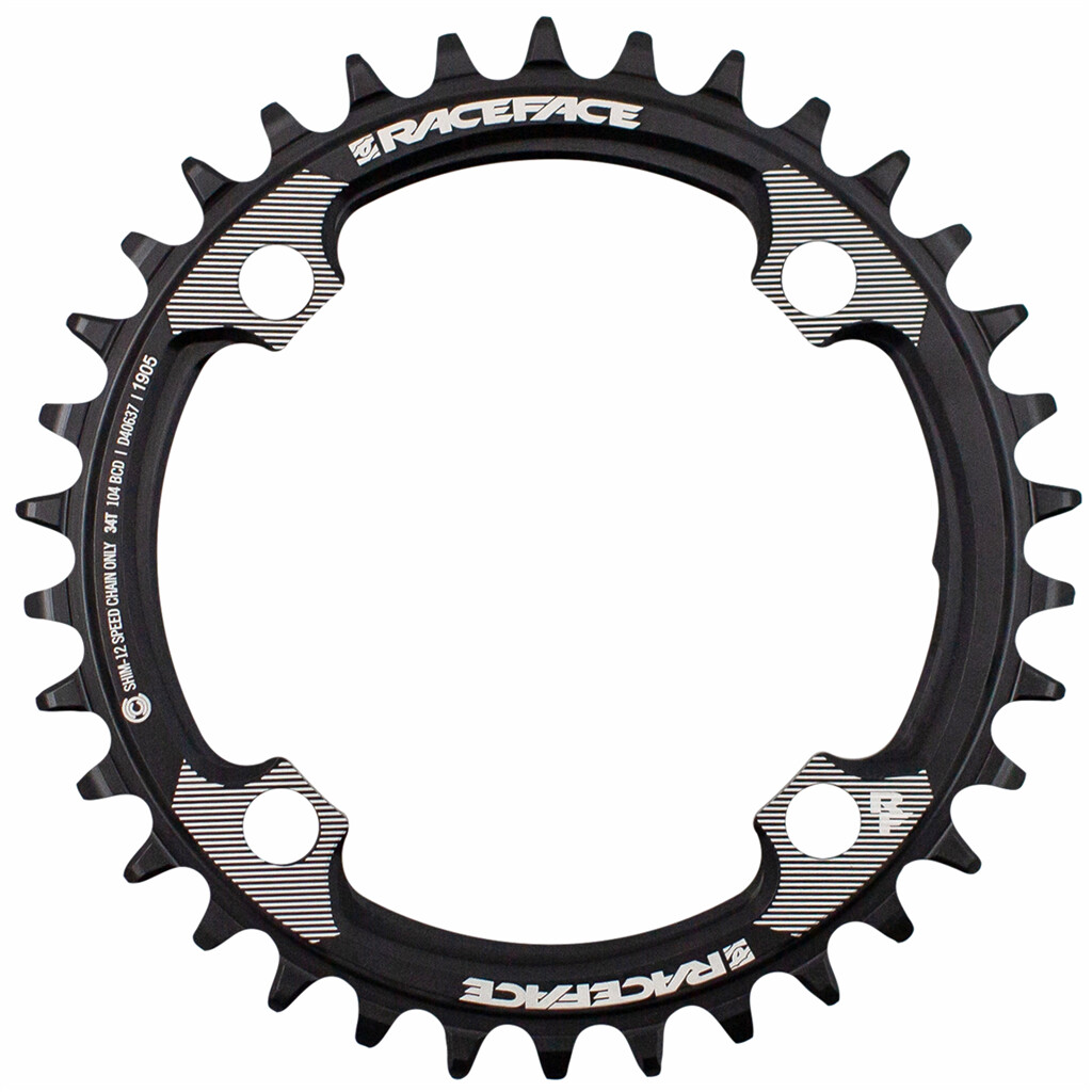 Race Face - RF 4Bolt 104BCD ALU Chainring Shimano 1x12SPD - black