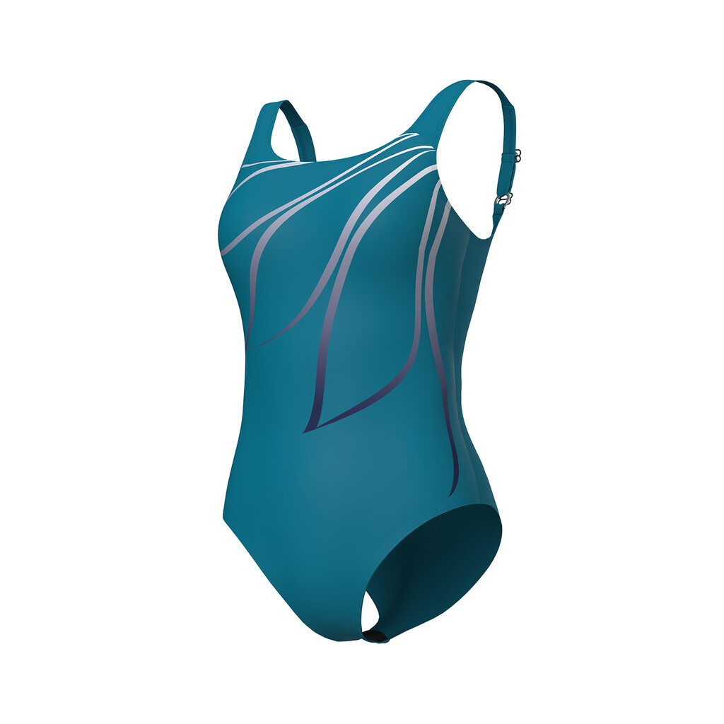 Arena - W Arena Swimsuit Giorgia Squared Back C Cup - green blue