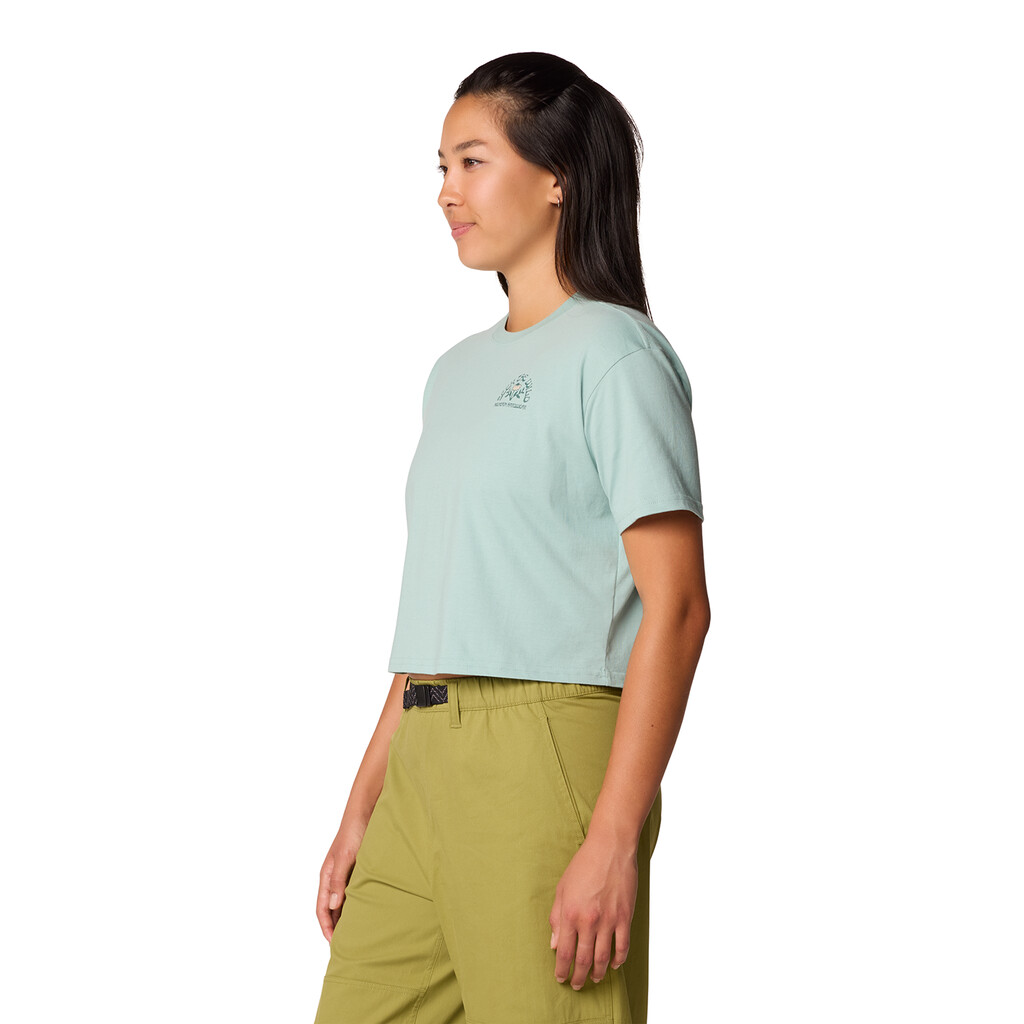 Mountain Hardwear - W Seek Floral Boxy Crop Short Sleeve - mineral spring 334