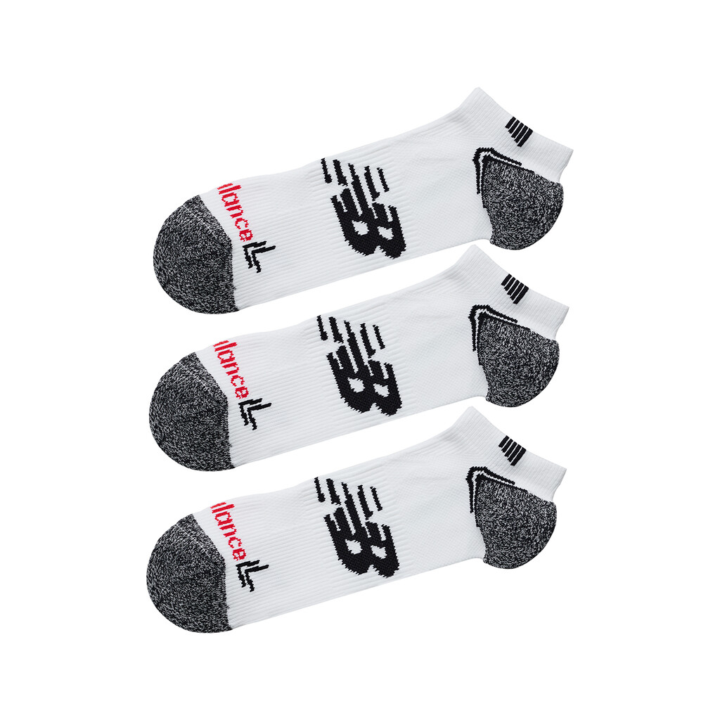 New Balance - No Show Run Socks 3 Pack - white