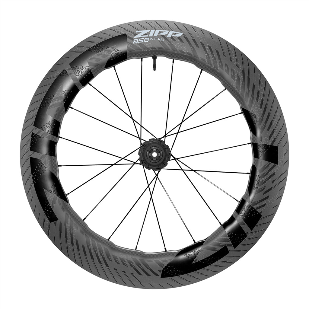 Zipp - 858 NSW Tubeless Disc-Brake Rear Wheel Hookless - black carbon - 700C/'12X142 SHI