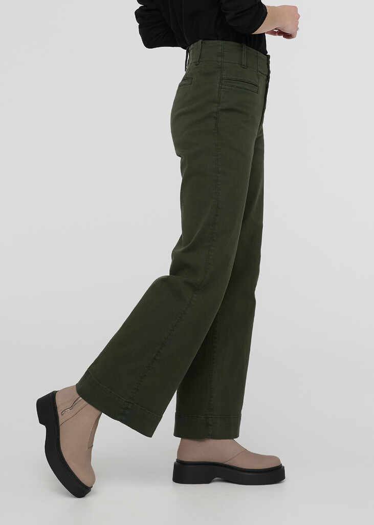 DU/ER - W LuxTwill High Rise Trouser - peat