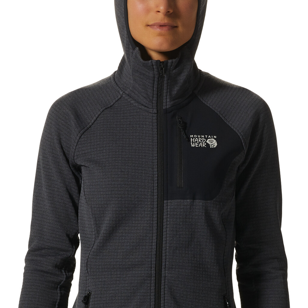 Mountain Hardwear - W Polartec® Power Grid™ Full Zip Hoody - blue slate heather 450