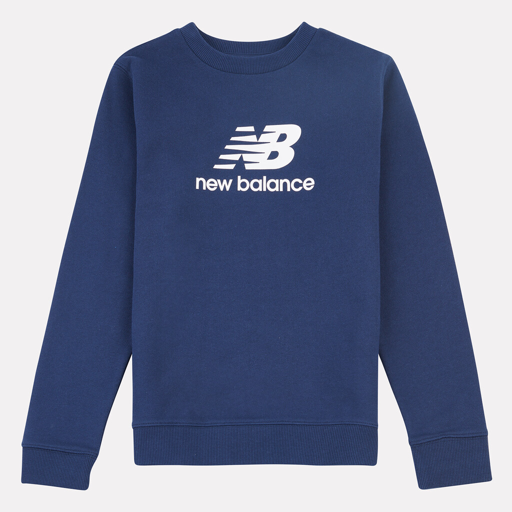 New Balance - B New Balance French Terry Stacked Logo Crew - nb navy