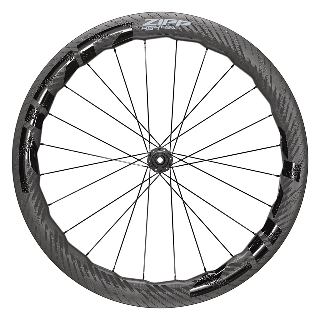 Zipp - 454 NSW Tubular Disc-Brake Front Wheel - black carbon - 700C/'12X100