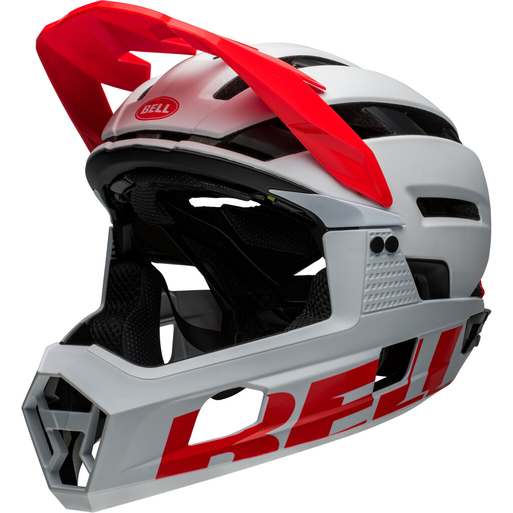 Bell - Super AIR R Spherical MIPS Helmet - matte/gloss white/infrared