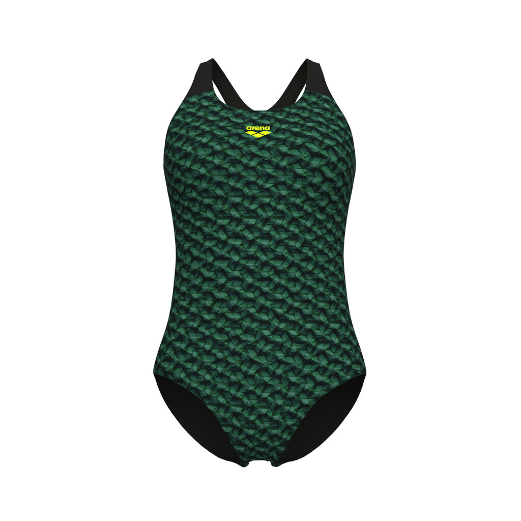 Arena - W Arena Monogram Swimsuit Control Pro Low B - dark sage multi/black