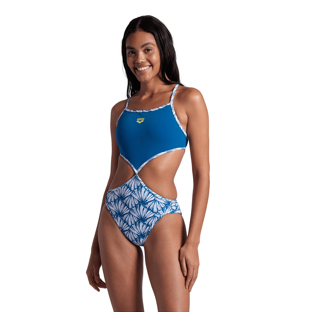 Arena - W Rule Breaker Swimsuit Twist'N'Mix R - white multi/blue cosmo