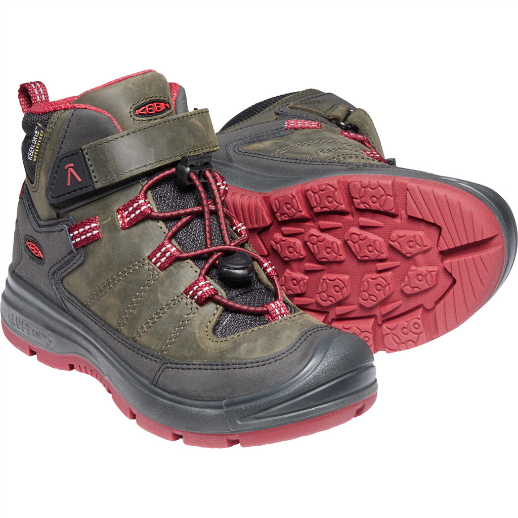 KEEN - Y Redwood Mid WP - steel grey/red dahlia