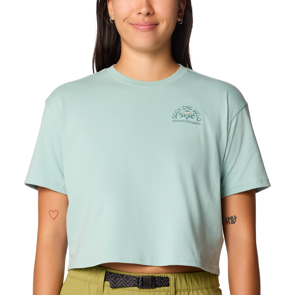 Mountain Hardwear - W Seek Floral Boxy Crop Short Sleeve - mineral spring 334