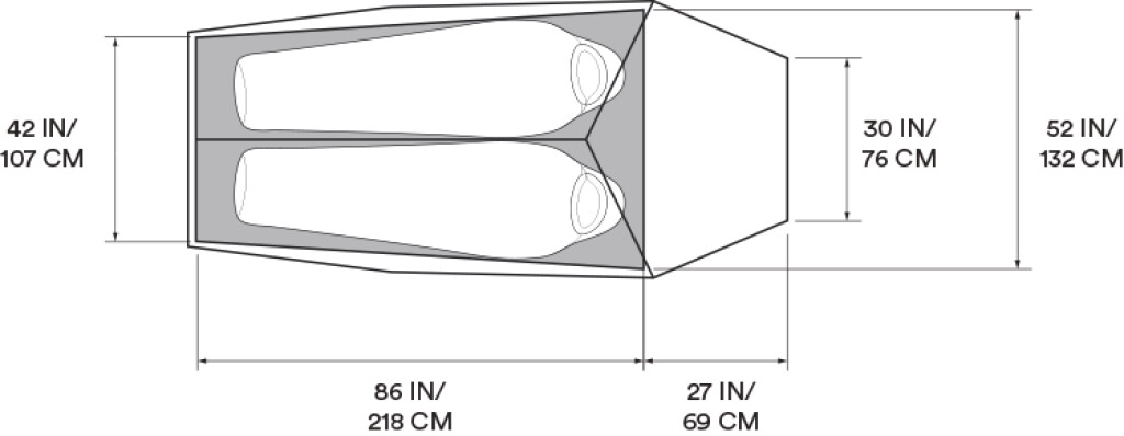 Mountain Hardwear - Nimbus UL 2 Tent - undyed 107