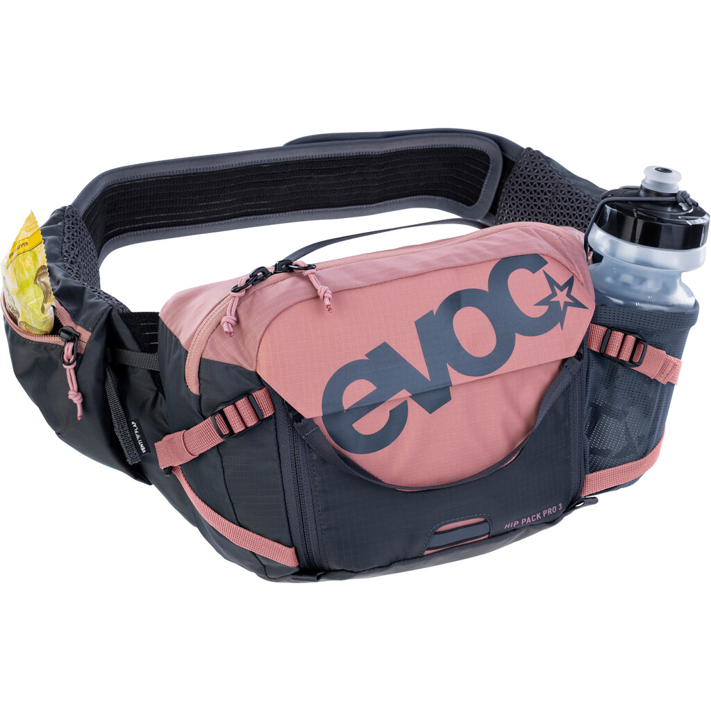 Evoc - Hip Pack Pro 3L + 1.5L Bladder - dusty pink/carbon grey