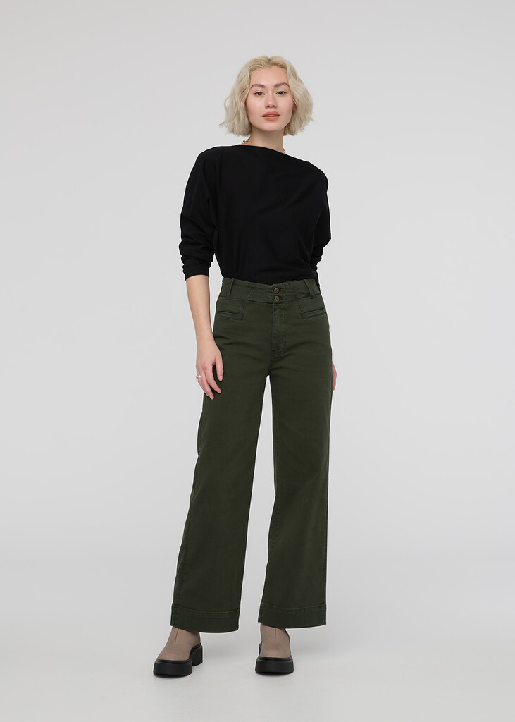 DU/ER - W LuxTwill High Rise Trouser - peat