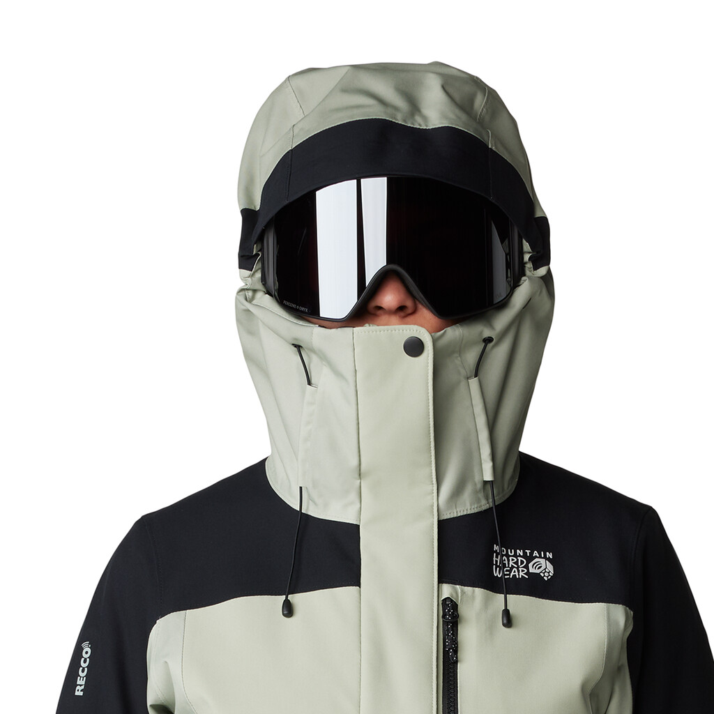 Mountain Hardwear - W Powder Maven™ Jacket - white sage, vapors print, black 341