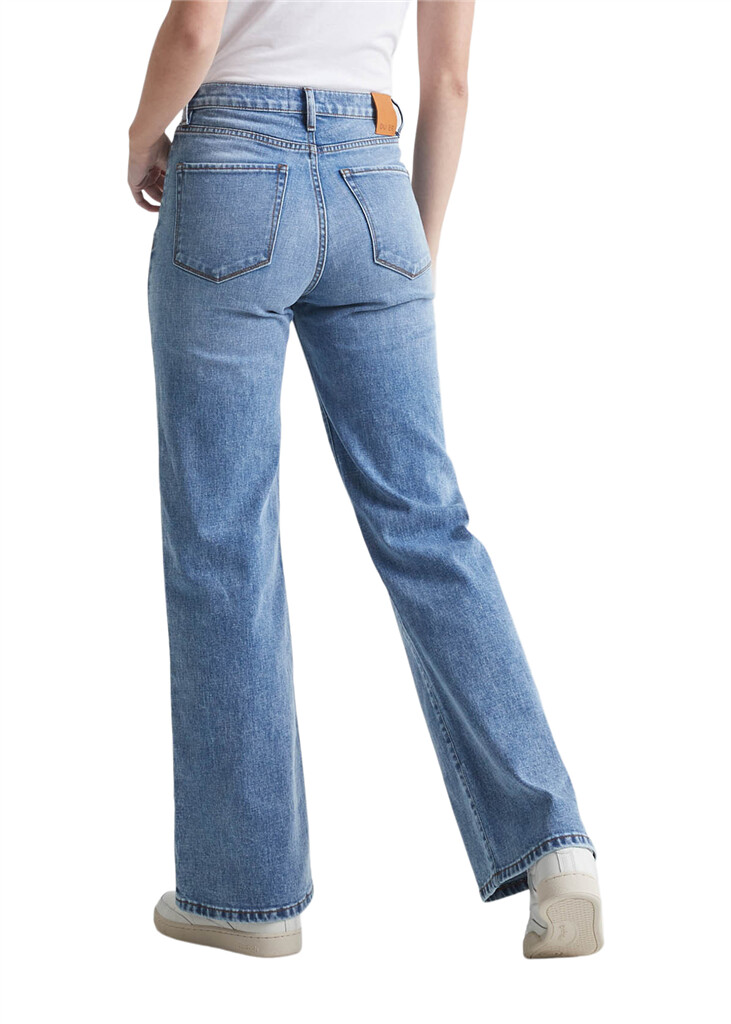 DU/ER - W Midweight Denim Wide Leg - Vint Blue - vintage blue