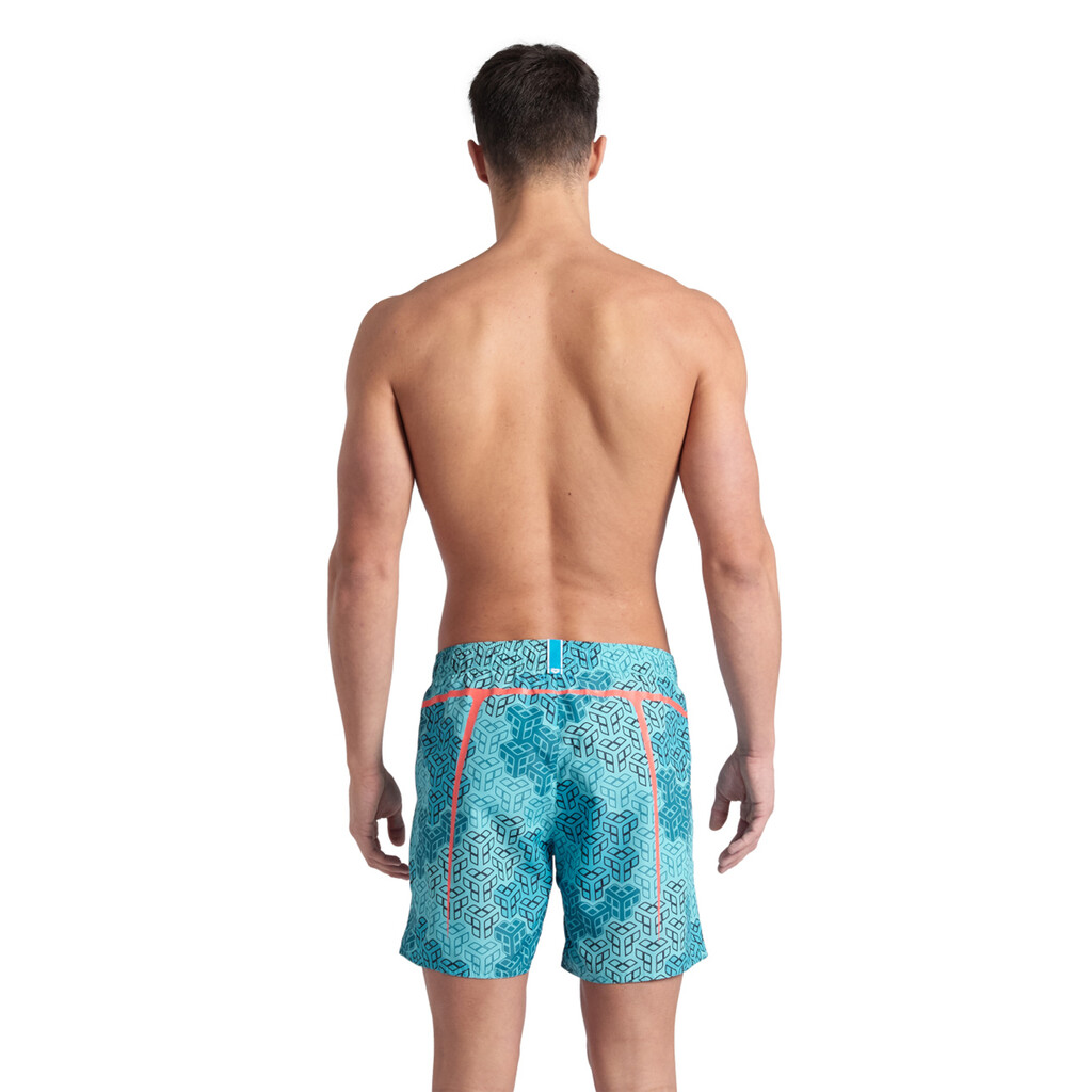 Arena - M Beach Boxer Allover Printed Pro_File - water multi/fluo red