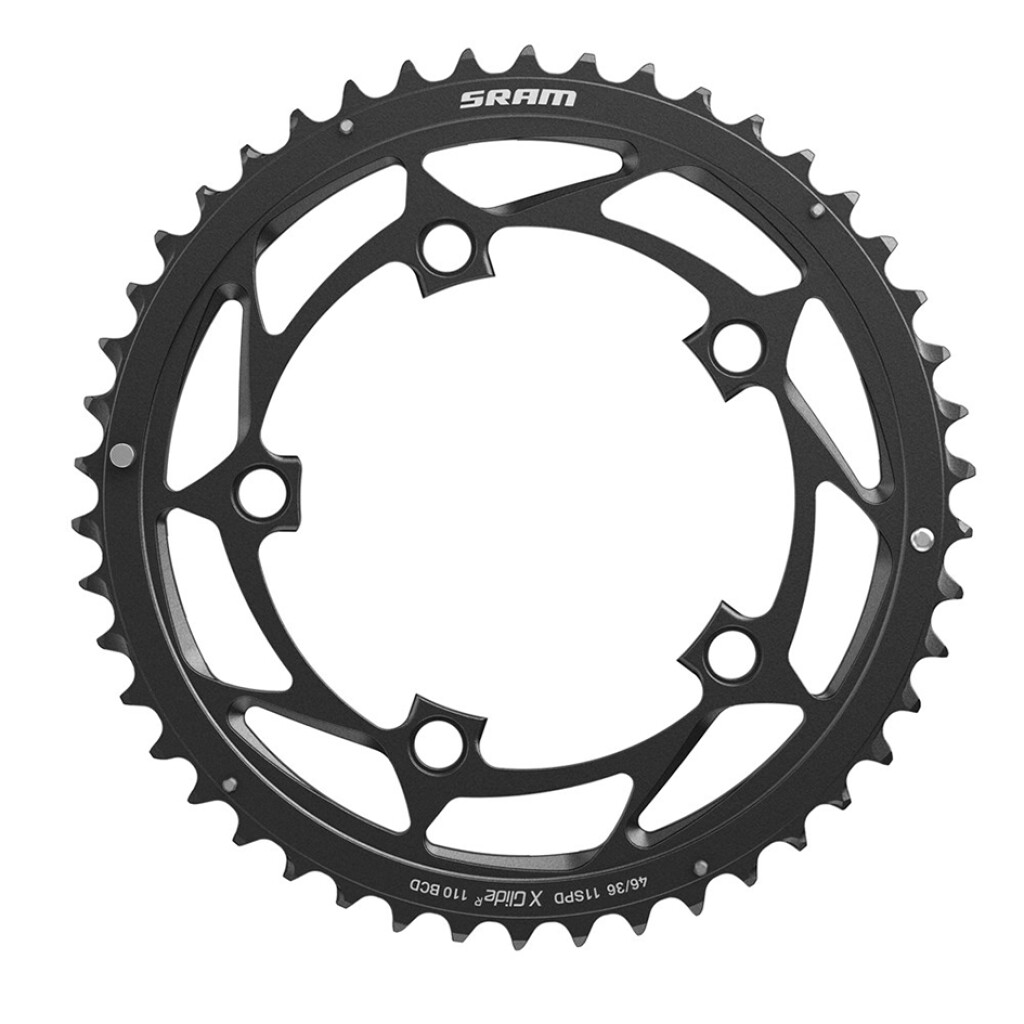 Sram - Chainring Red/Force/Rival22 Non/Hidden-Bo(46-36) - black