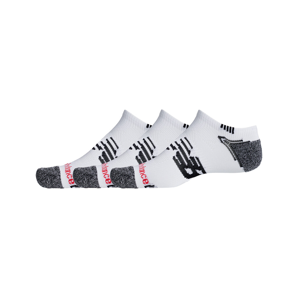 New Balance - No Show Run Socks 3 Pack - white