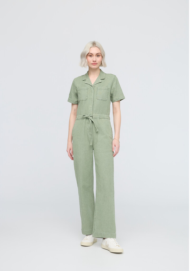 DU/ER - W Stretch Canvas Girlfriend Jumpsuit - light pine