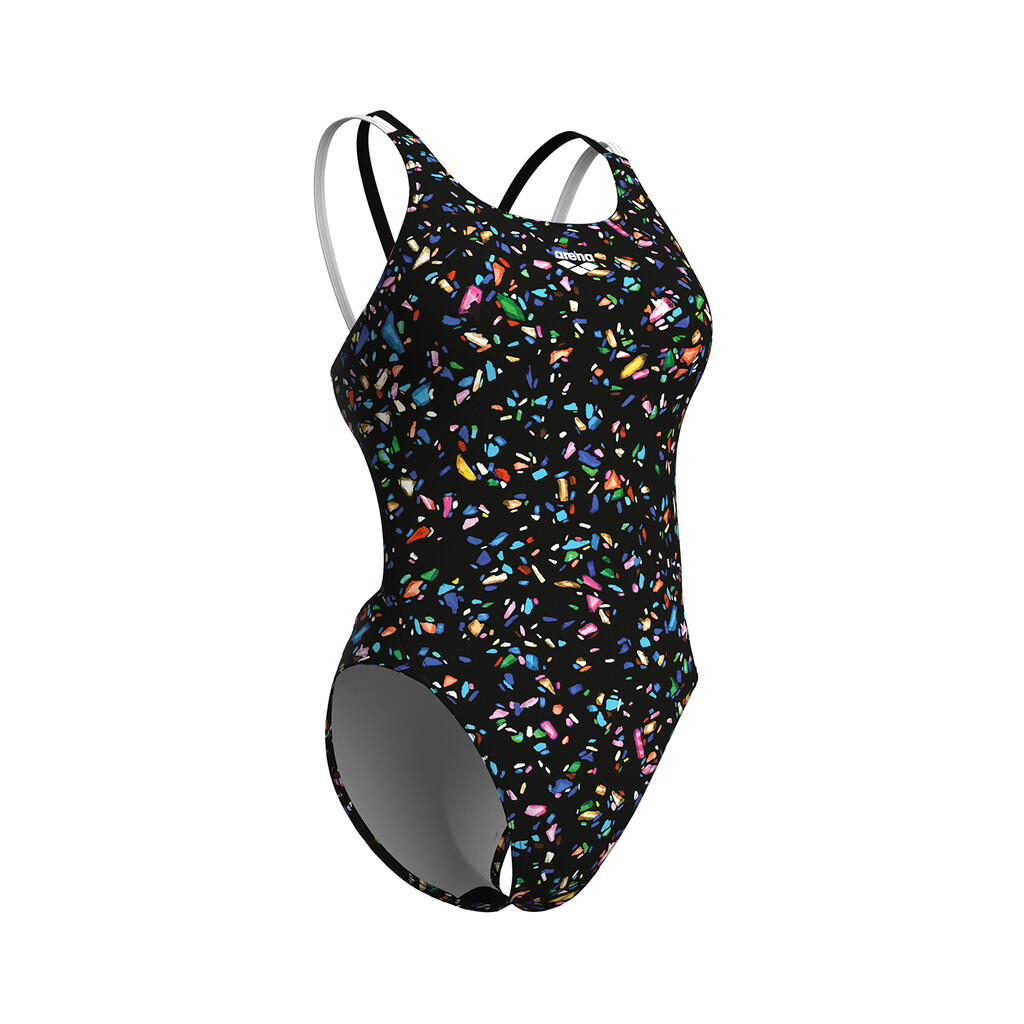 Arena - W Arena Confetti Swimsuit Swim Tech Multi - black multi/black/white