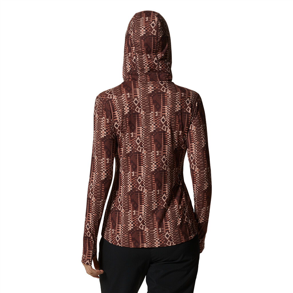 Mountain Hardwear - W Crater Lake LS Hoody - washed raisin geo print 630