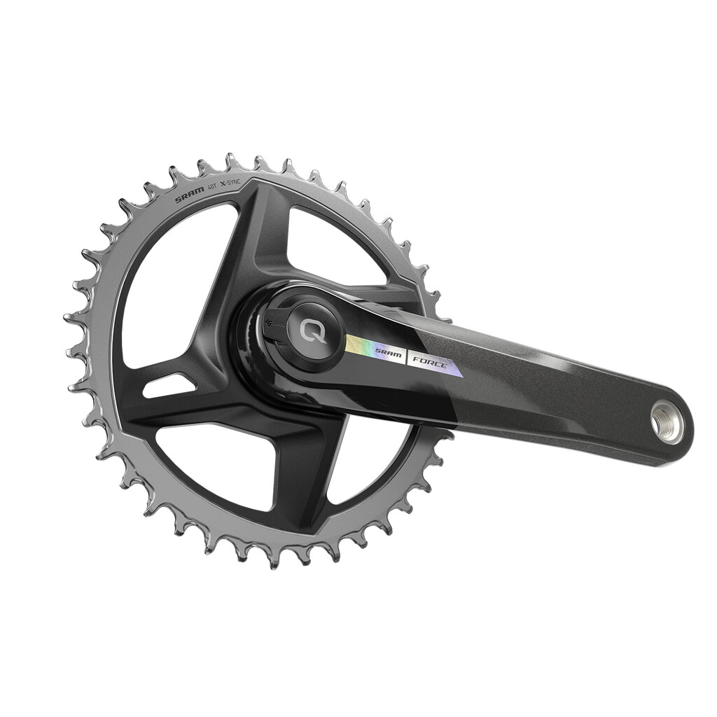 Quarq - MY23 Power Meter Crankset Spindle Force AXS Wide 1x DUB - black/iridescent