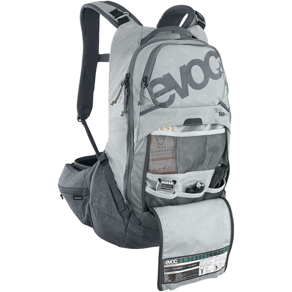 Evoc - Trail Pro 16L Backpack - stone/carbon grey