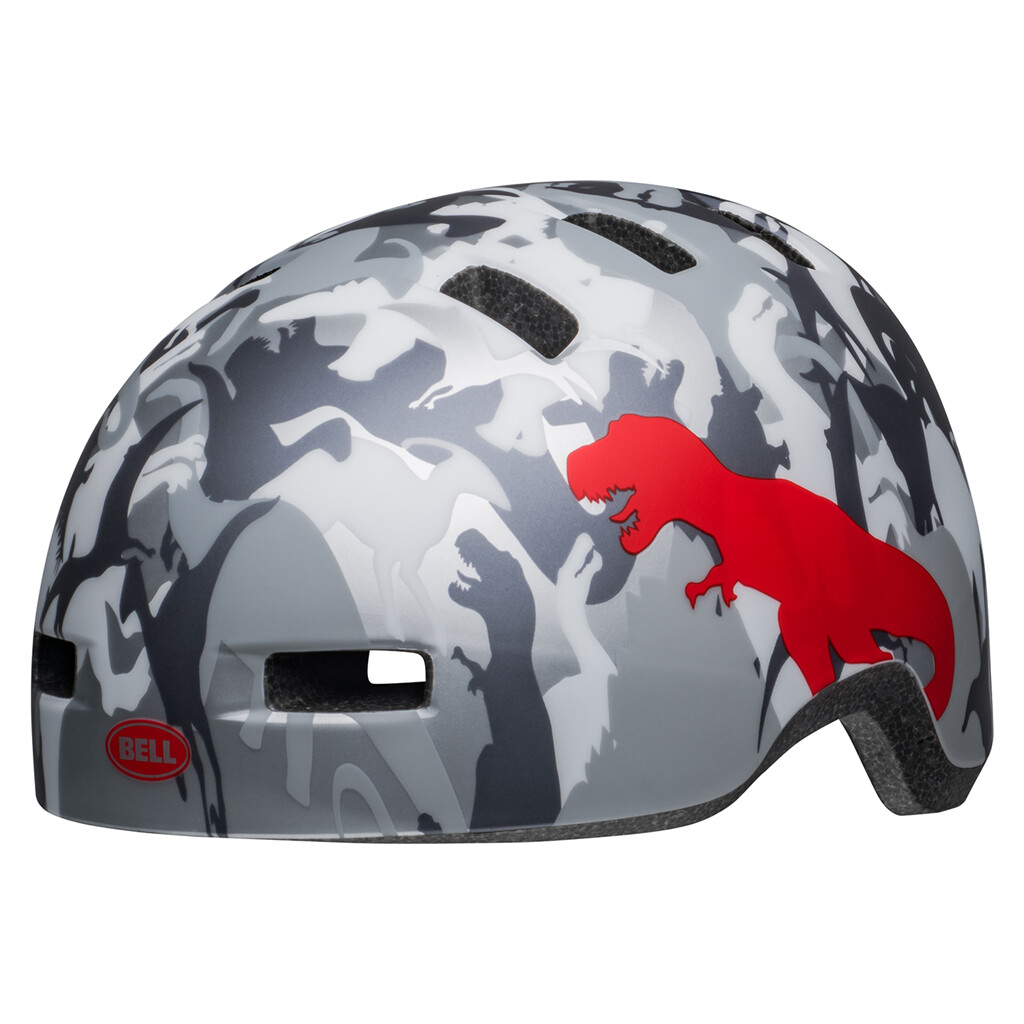 Bell - Lil Ripper Helmet - matte gray/silver camosaurus