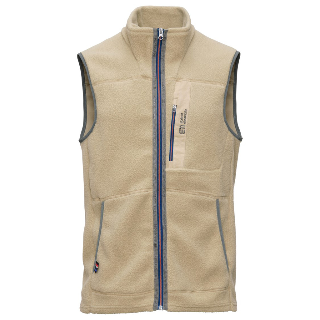 Elevenate - M Canyon Pile Fleece Vest  - Safari