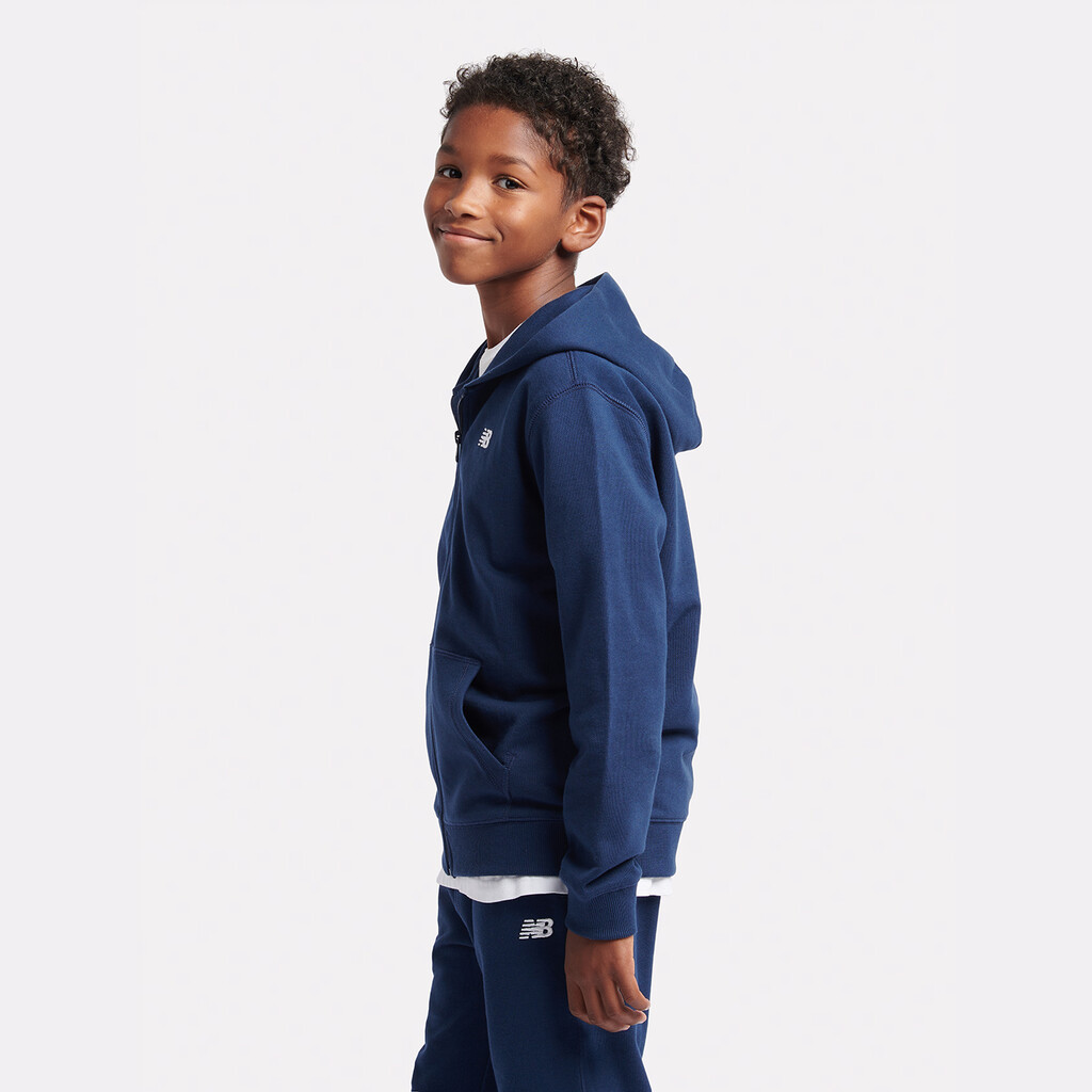 New Balance - B New Balance French Terry Small Logo FZ Hoodie - nb navy