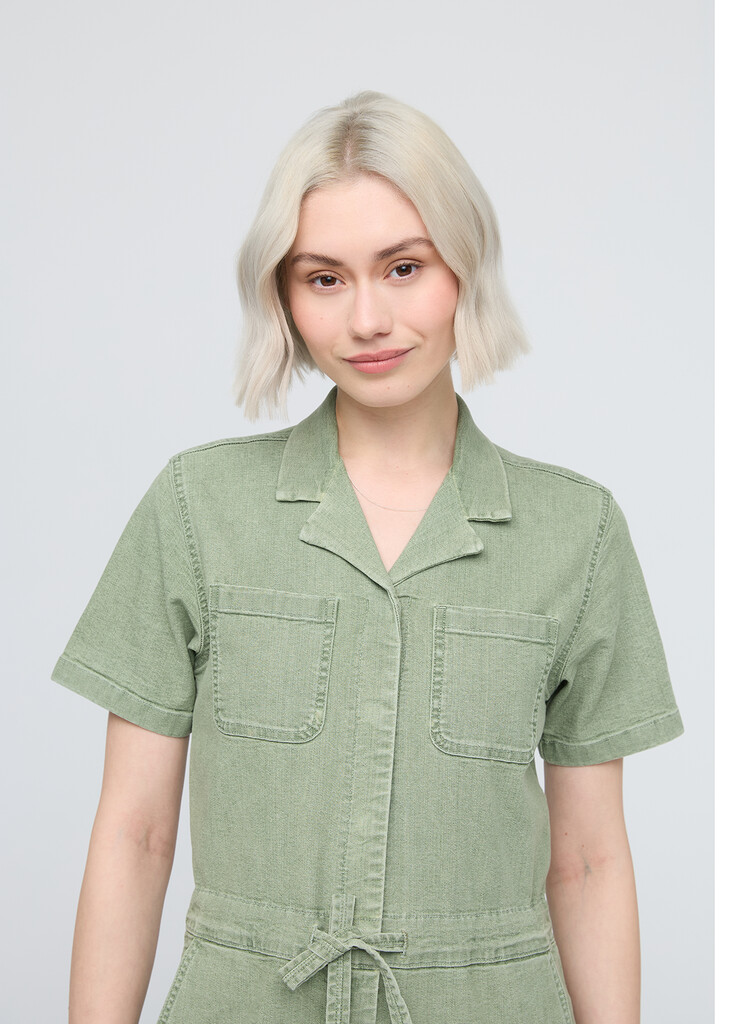 DU/ER - W Stretch Canvas Girlfriend Jumpsuit - light pine