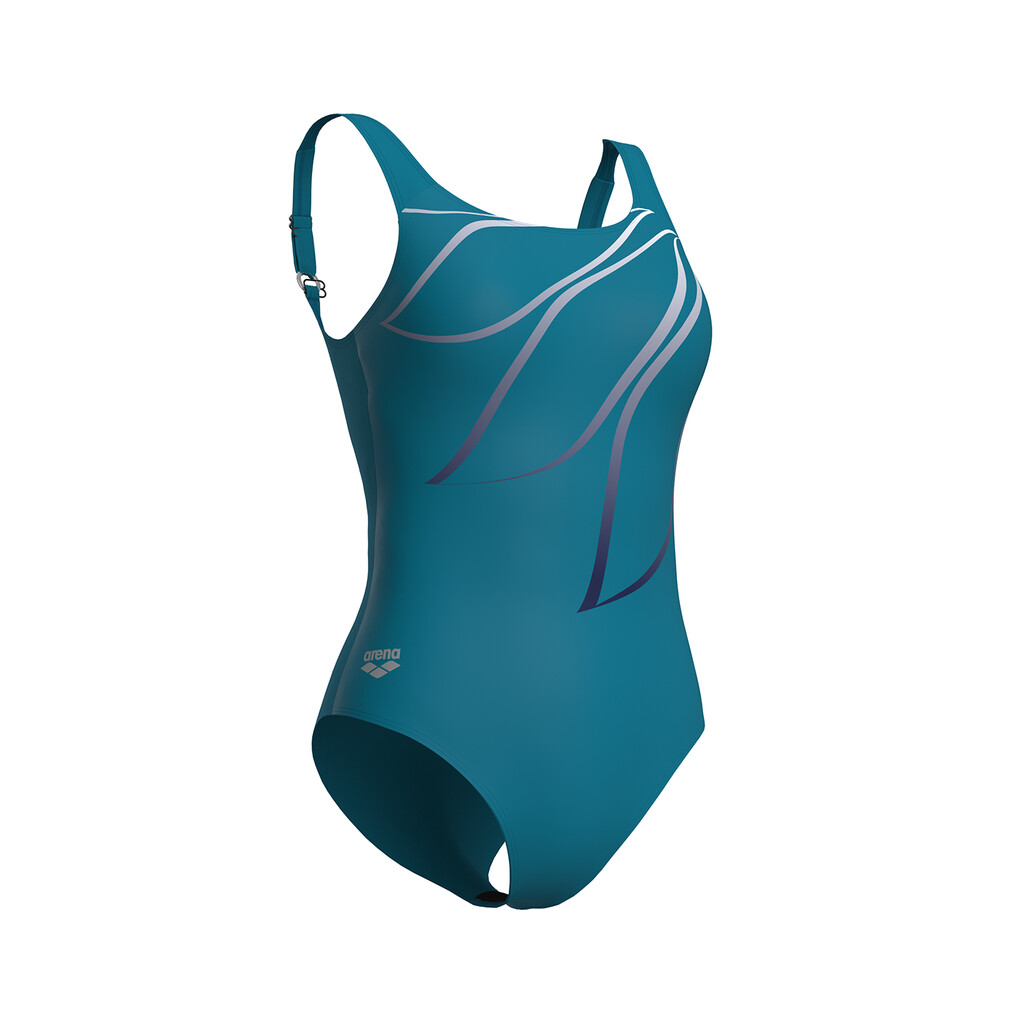 Arena - W Arena Swimsuit Giorgia Squared Back C Cup - green blue