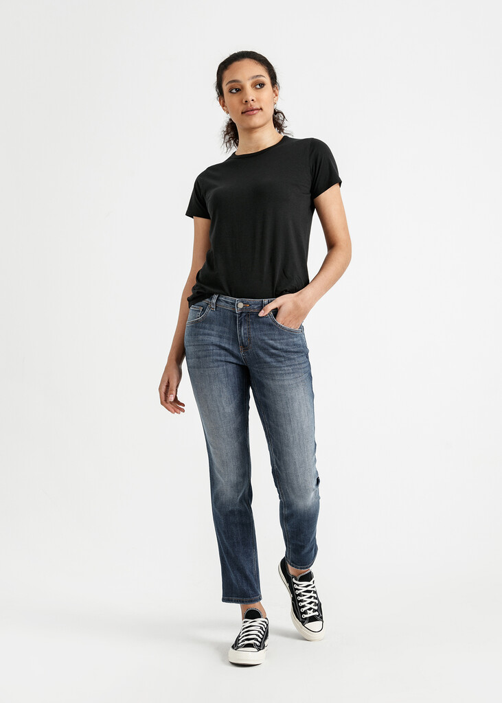 DU/ER - W Performance Denim Girlfriend Jean - Heritage Blue - heritage blue